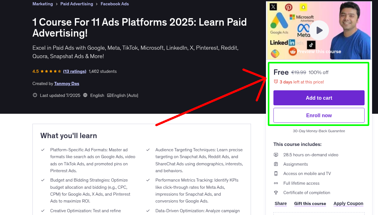 1 Course For 11 Ads Platforms 2025: Learn Paid Advertising!
