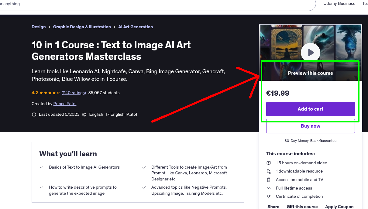 10 in 1 Course : Text to Image AI Art Generators Masterclass