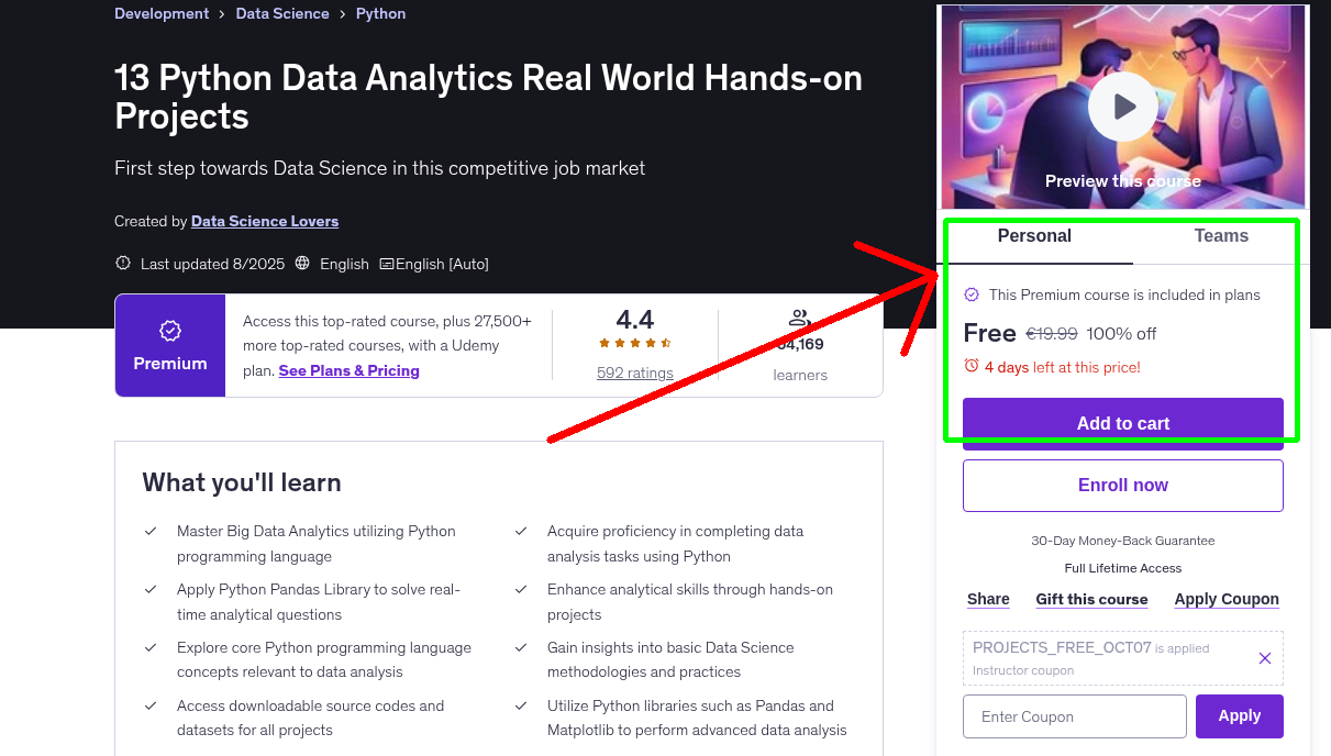 13 Python Data Analytics Real World Hands-on Projects