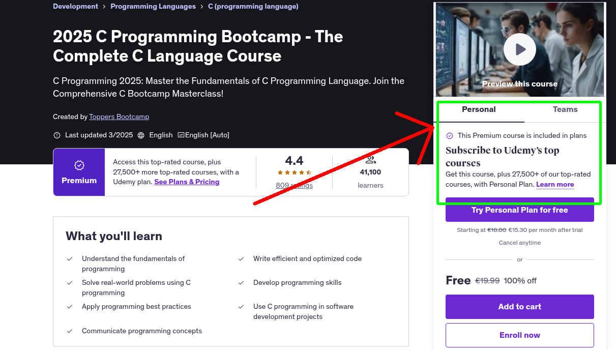 2025 C Programming Bootcamp - The Complete C Language Course