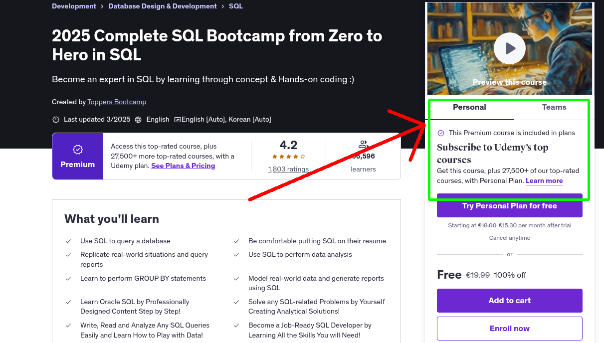 2025 Complete SQL Bootcamp from Zero to Hero in SQL