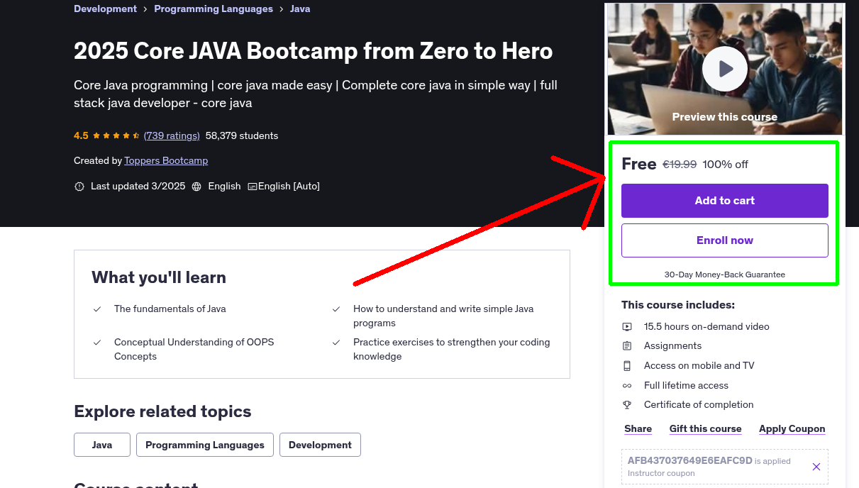 2025 Core JAVA Bootcamp from Zero to Hero