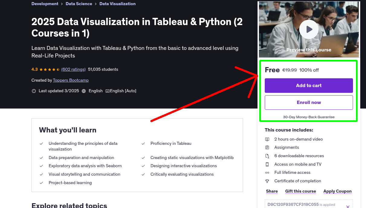 2025 Data Visualization in Tableau & Python (2 Courses in 1)