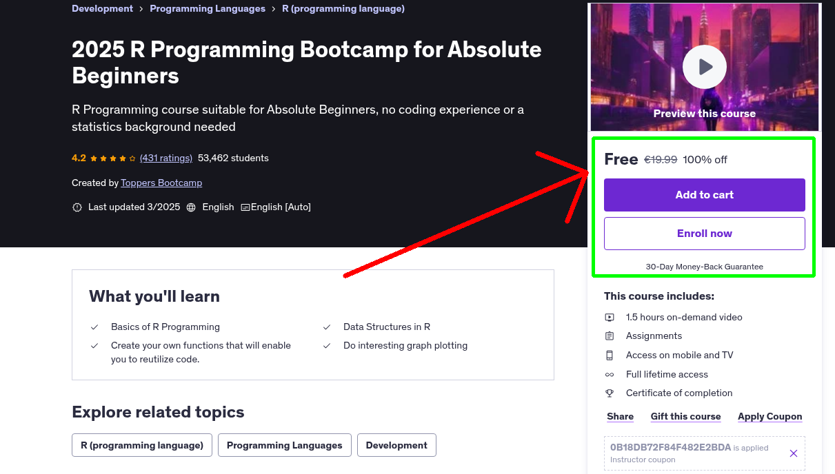 2025 R Programming Bootcamp for Absolute Beginners