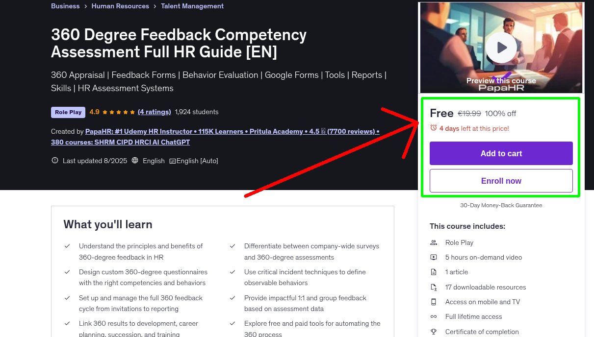 360 Degree Feedback Competency Assessment Full HR Guide [EN]
