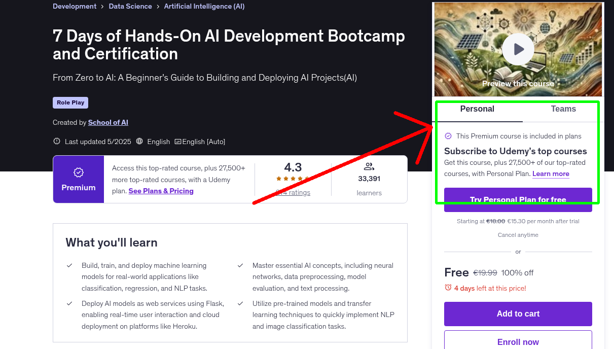 7 Days of Hands-On AI Development Bootcamp and Certification