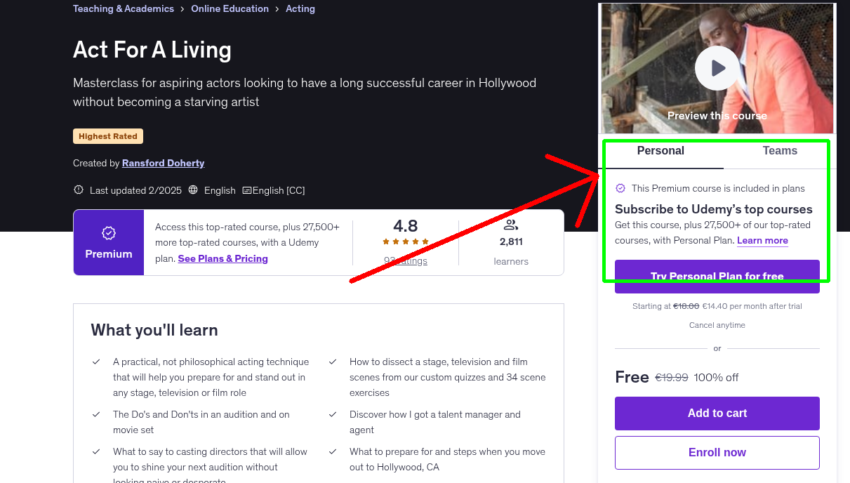 Act For A Living