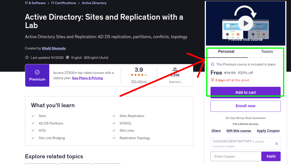 Active Directory: Sites and Replication with a Lab