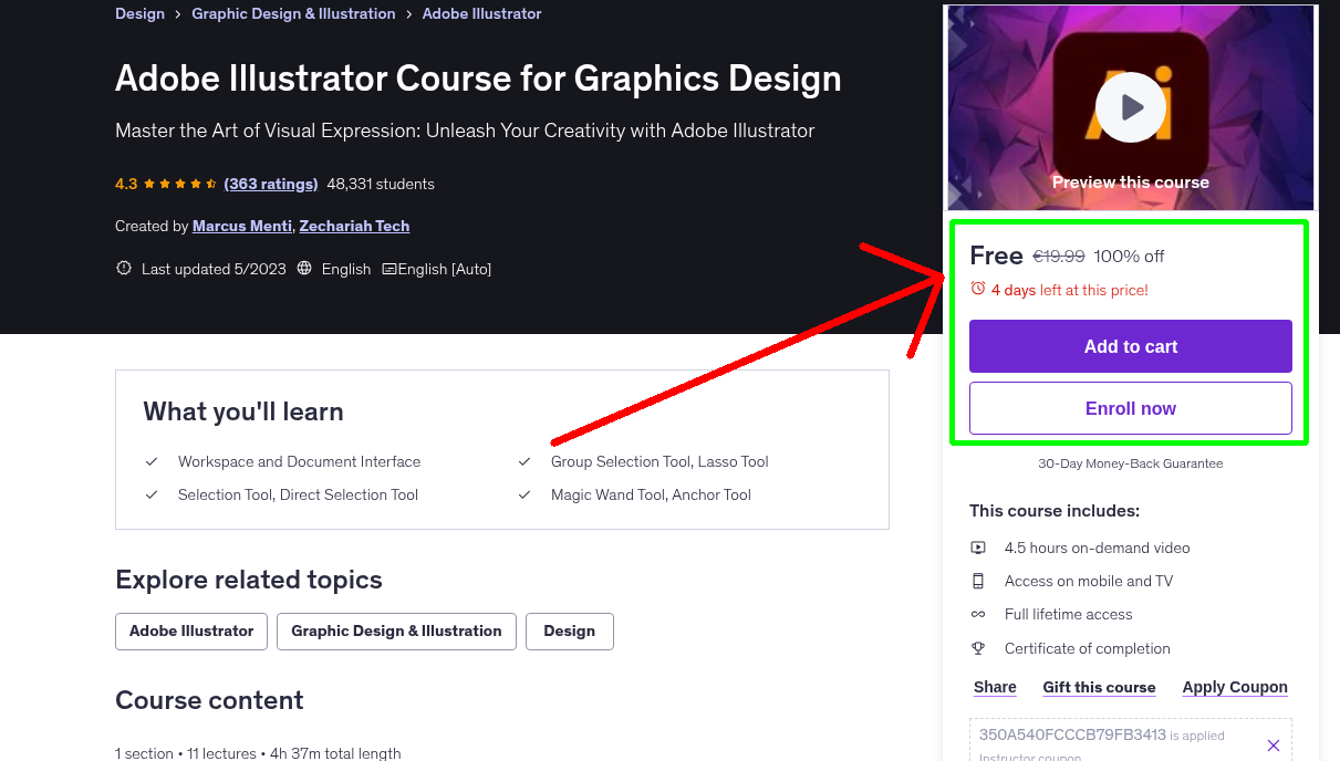 Adobe Illustrator Course for Graphics Design