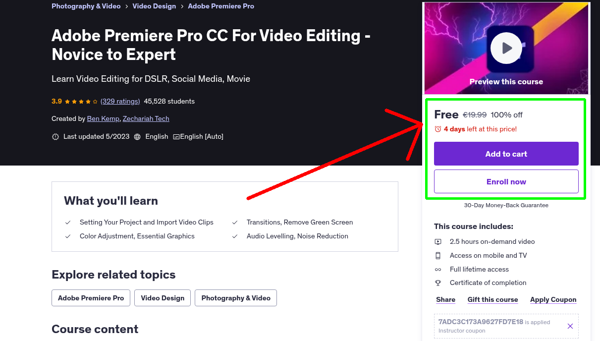 Adobe Premiere Pro CC For Video Editing - Novice to Expert