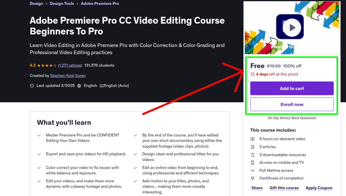 Adobe Premiere Pro CC Video Editing Course Beginners To Pro