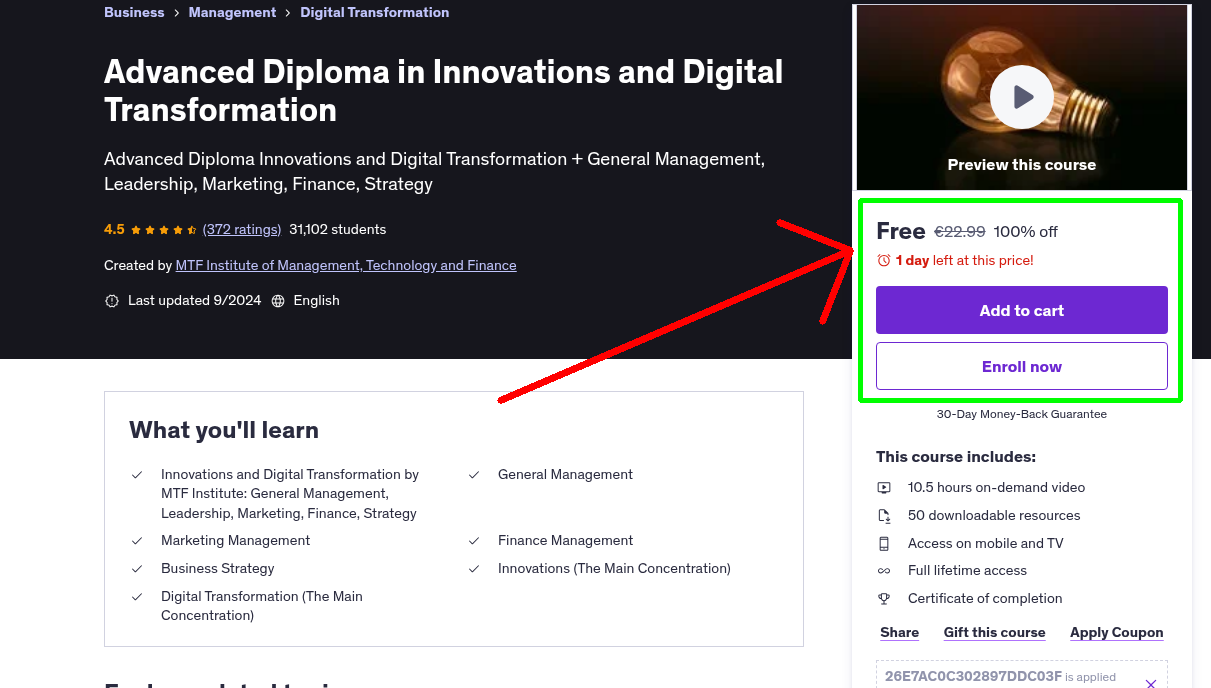 Advanced Diploma in Innovations and Digital Transformation