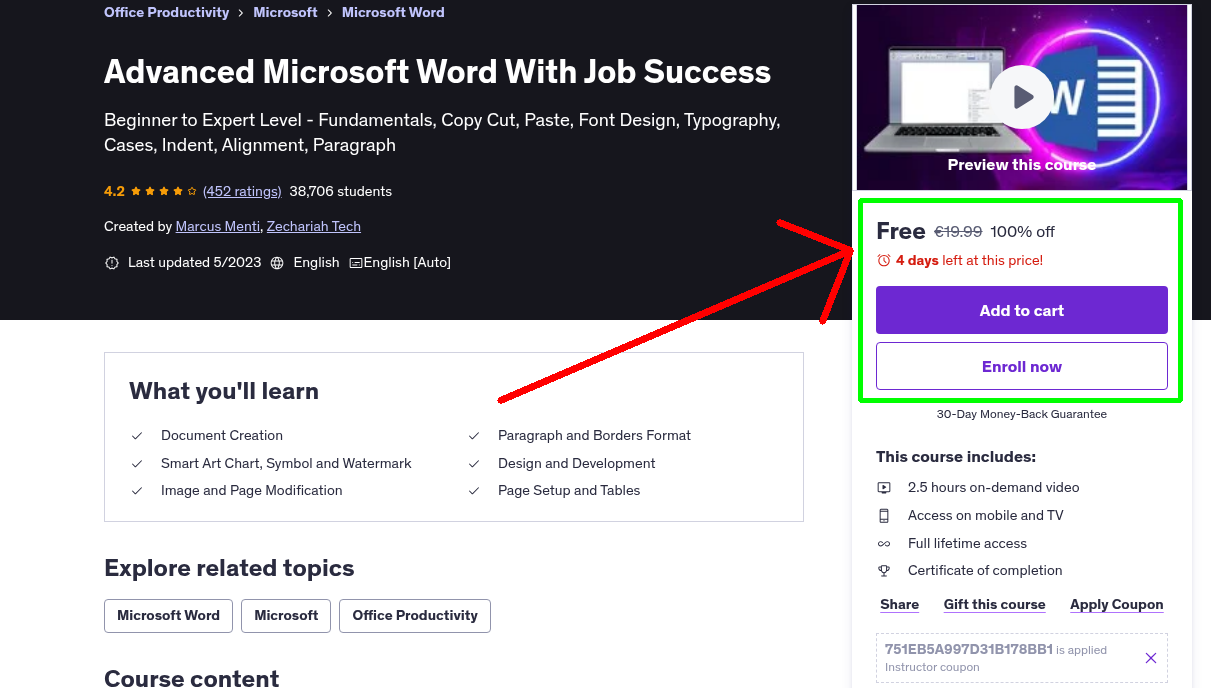Advanced Microsoft Word With Job Success
