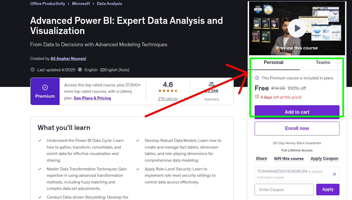 Advanced Power BI: Expert Data Analysis and Visualization