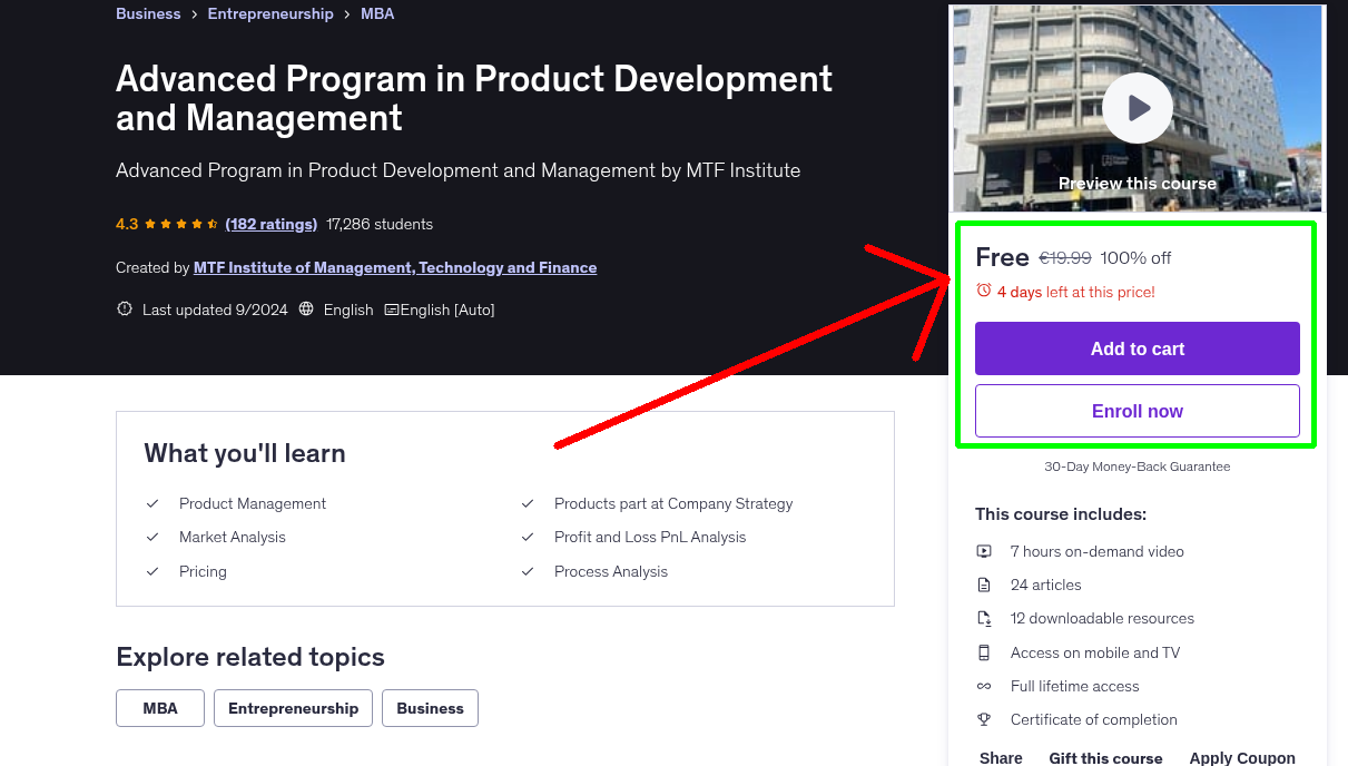Advanced Program in Product Development and Management