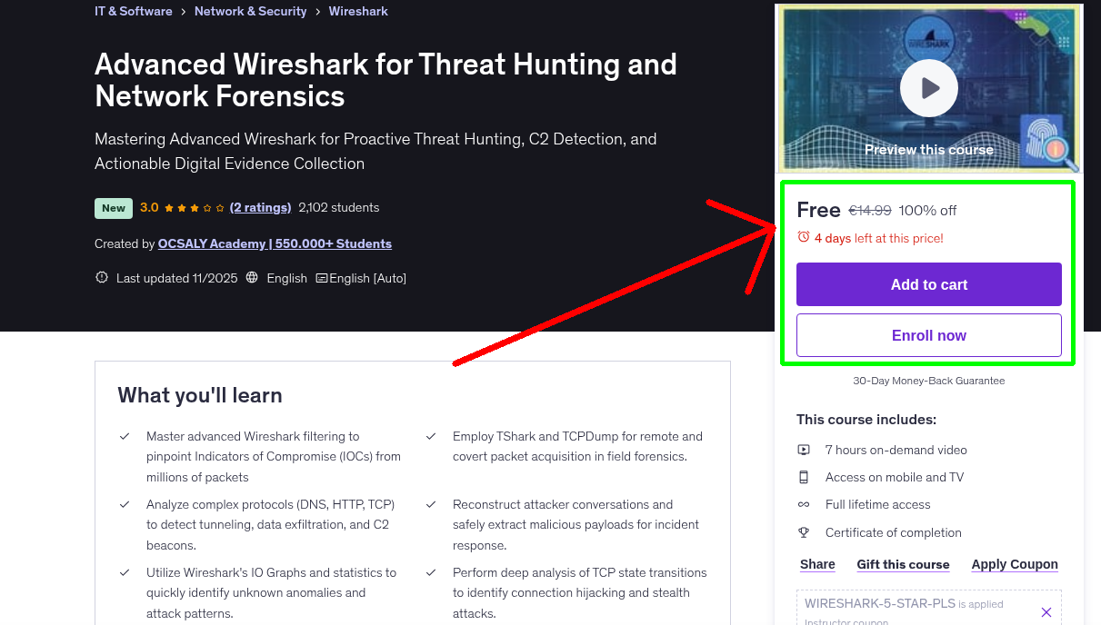 Advanced Wireshark for Threat Hunting and Network Forensics