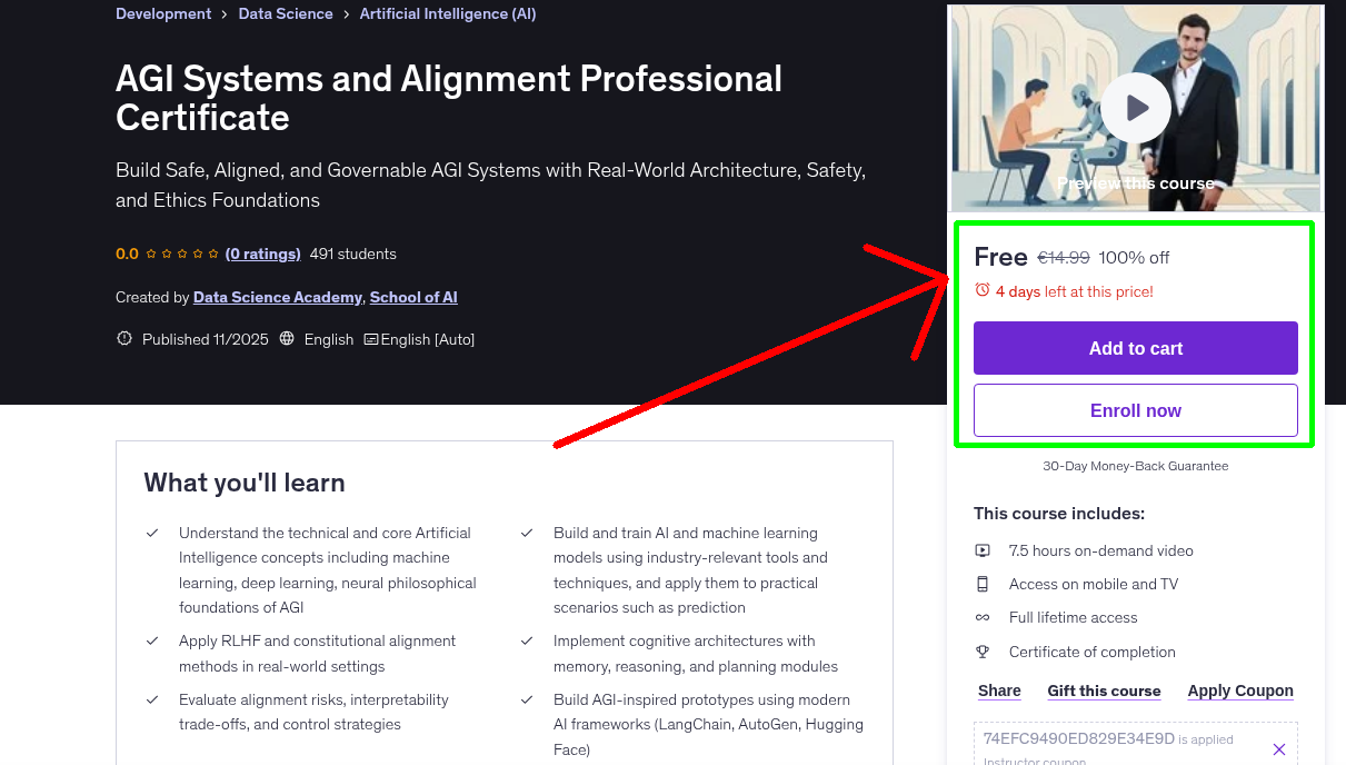 AGI Systems and Alignment Professional Certificate
