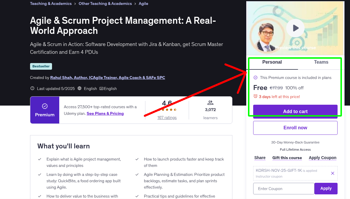Agile & Scrum Project Management: A Real-World Approach