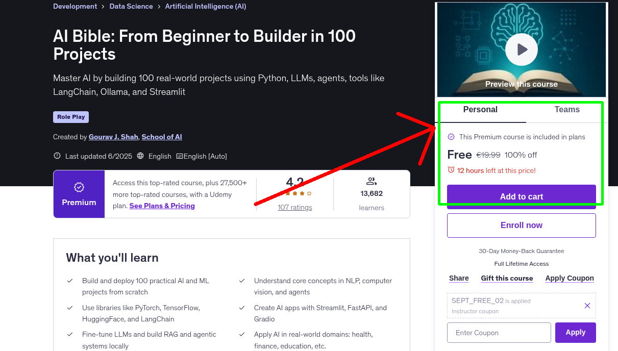AI Bible: From Beginner to Builder in 100 Projects