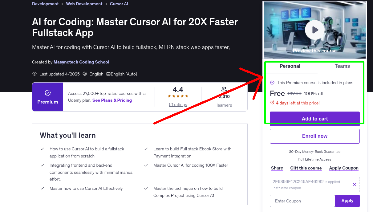 AI for Coding: Master Cursor AI for 20X Faster Fullstack App
