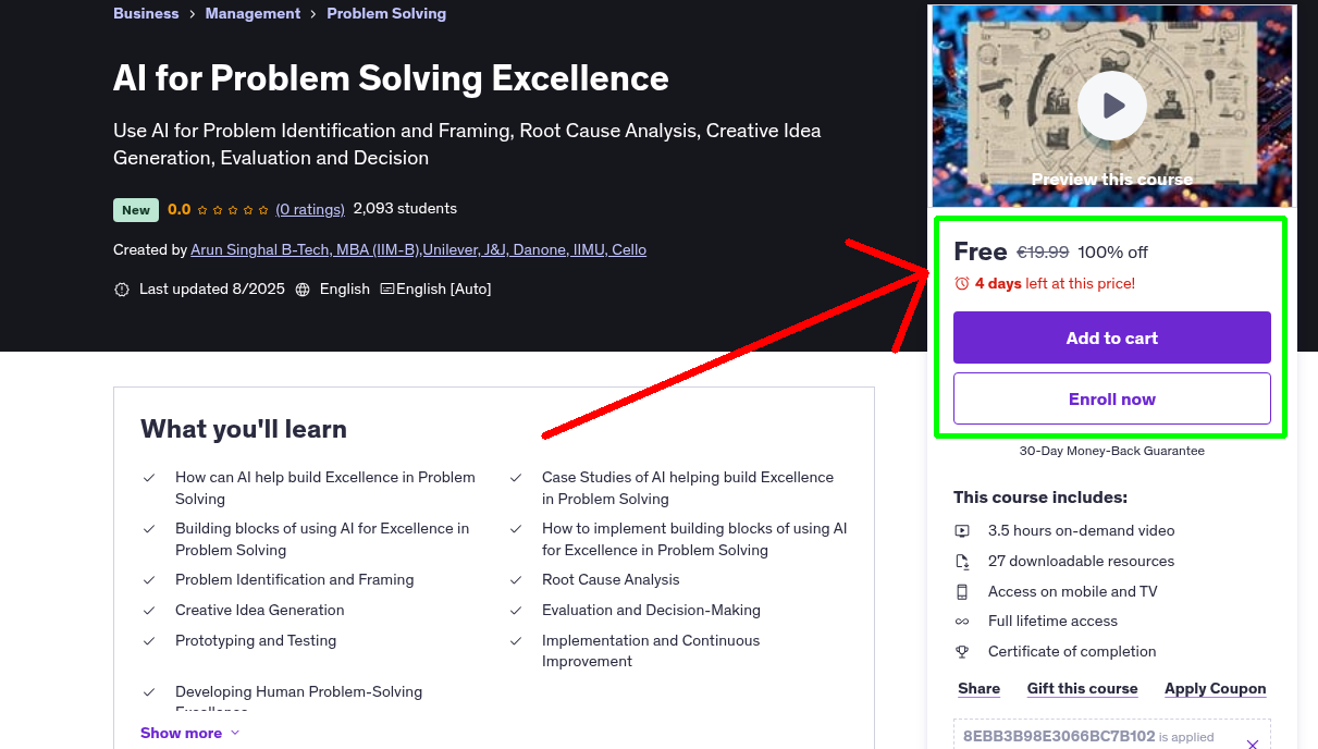 AI for Problem Solving Excellence