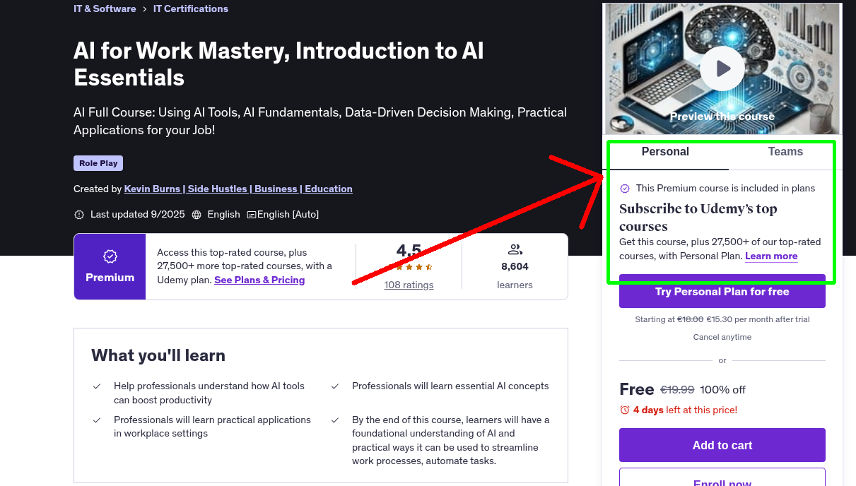 AI for Work Mastery, Introduction to AI Essentials