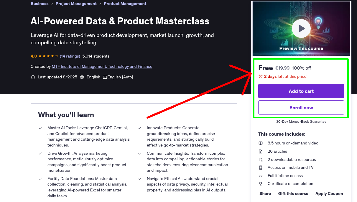 AI-Powered Data & Product Masterclass