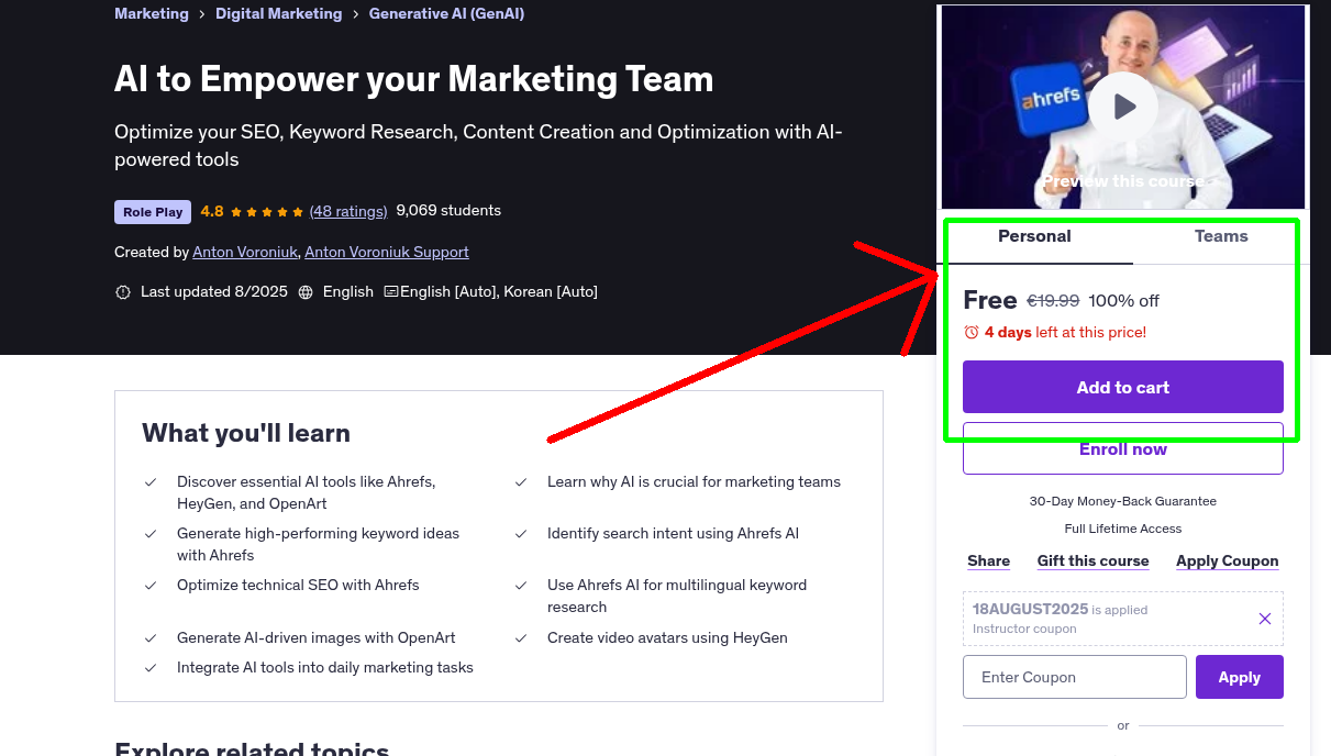 AI to Empower your Marketing Team