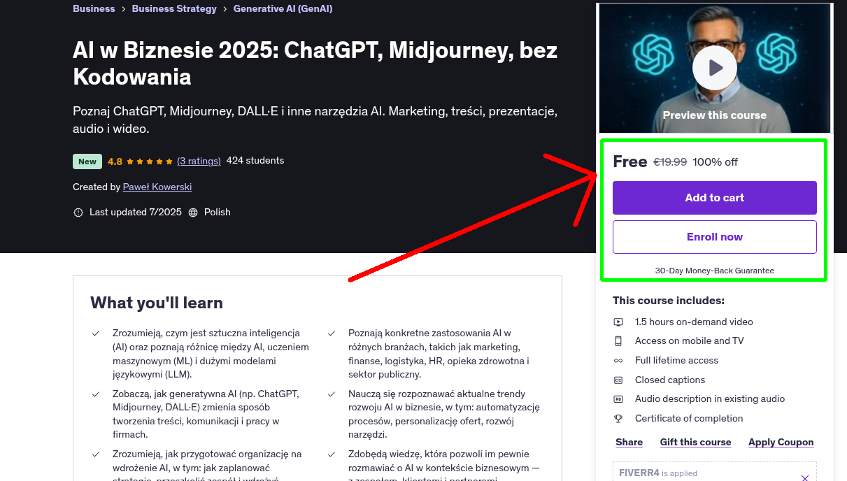 AI w Biznesie 2025: ChatGPT, Midjourney, bez Kodowania