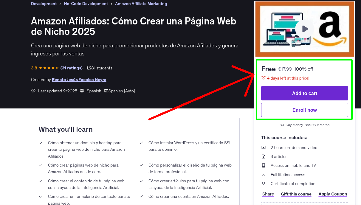 Amazon Afiliados: Cómo Crear una Página Web de Nicho 2025