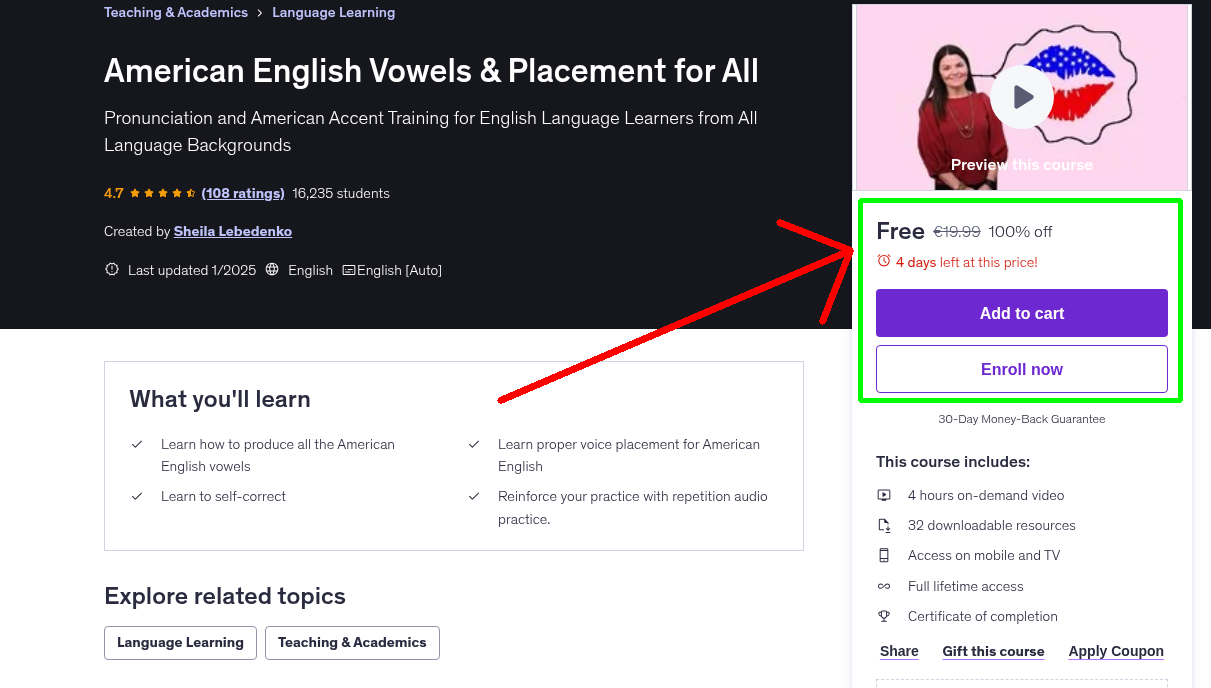 American English Vowels & Placement for All