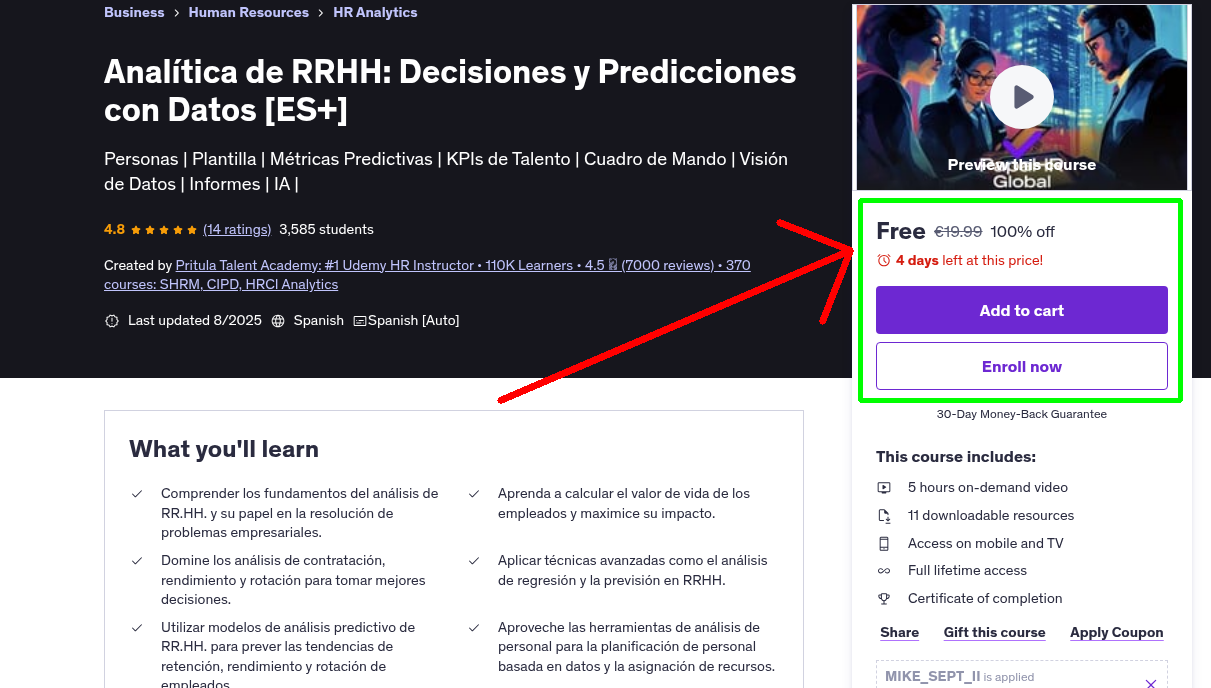 Analítica de RRHH: Decisiones y Predicciones con Datos [ES+]