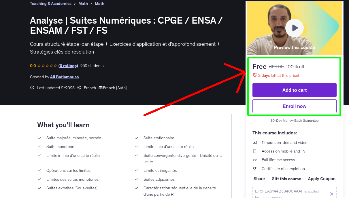 Analyse | Suites Numériques : CPGE / ENSA / ENSAM / FST / FS