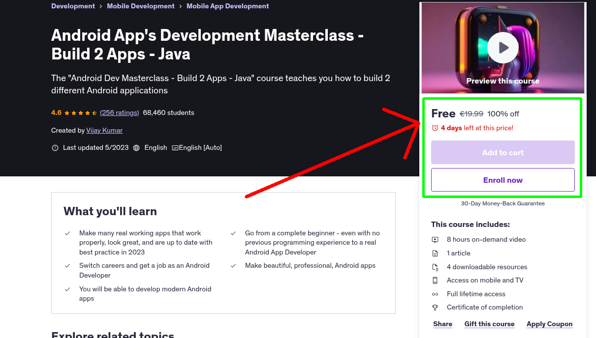 Android App's Development Masterclass - Build 2 Apps - Java