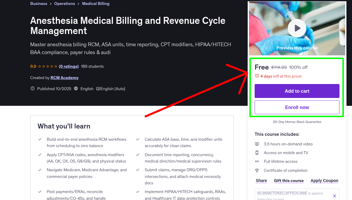 Anesthesia Medical Billing and Revenue Cycle Management