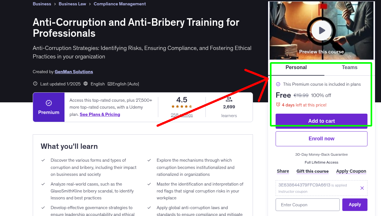 Anti-Corruption and Anti-Bribery Training for Professionals