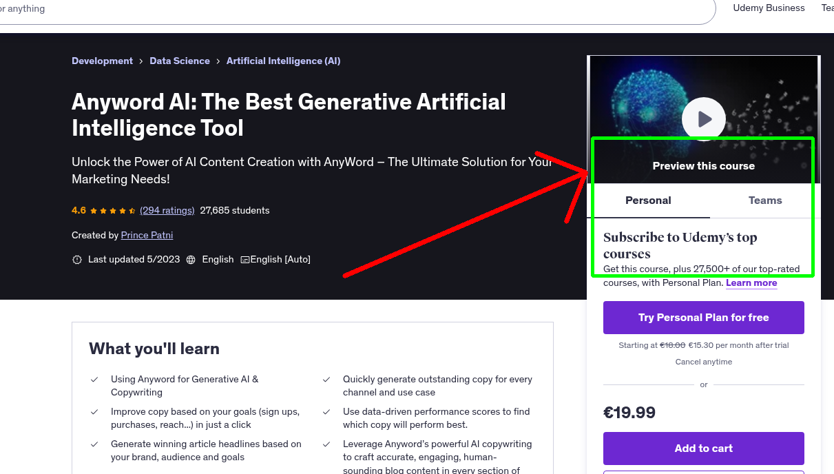 Anyword AI: The Best Generative Artificial Intelligence Tool