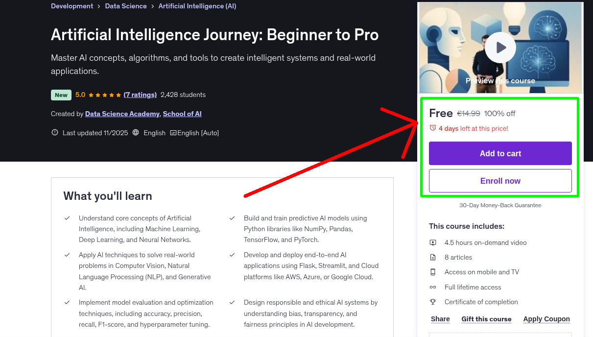 Artificial Intelligence Journey: Beginner to Pro