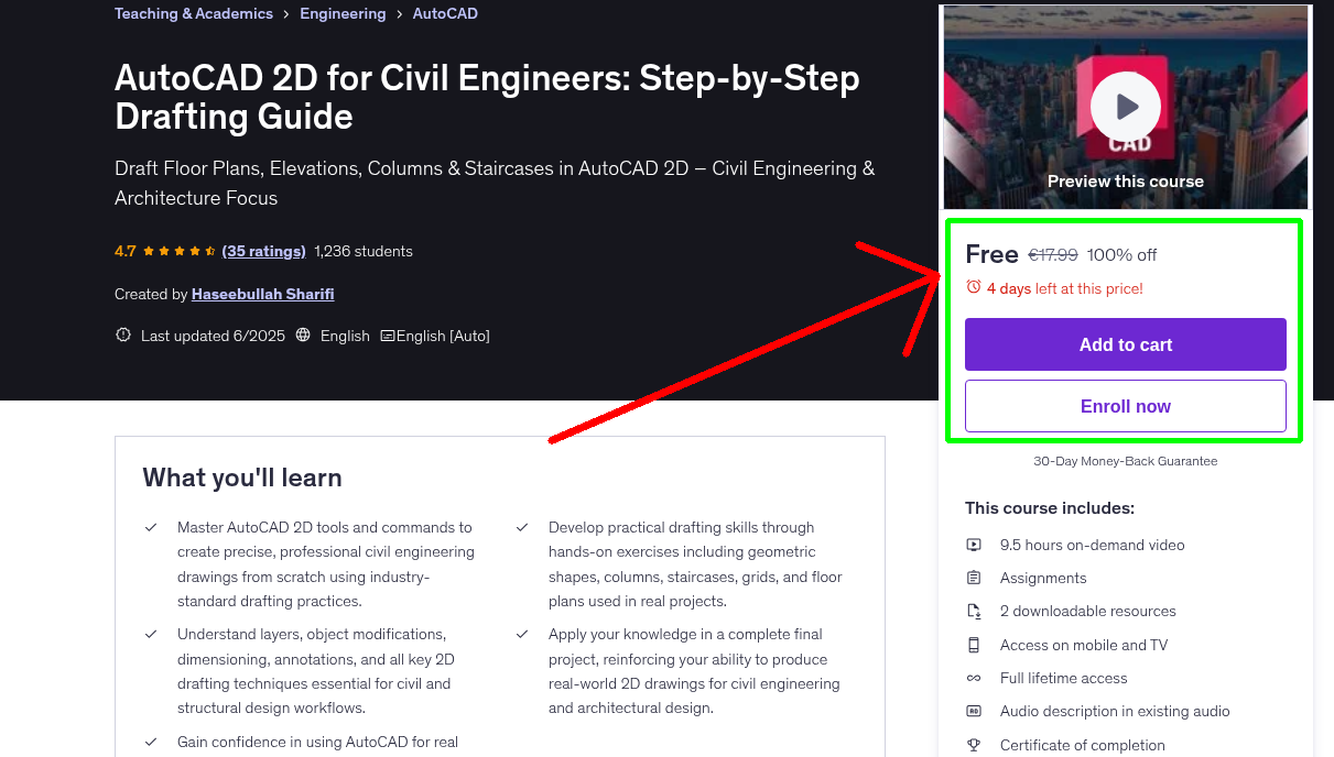 AutoCAD 2D for Civil Engineers: Step-by-Step Drafting Guide