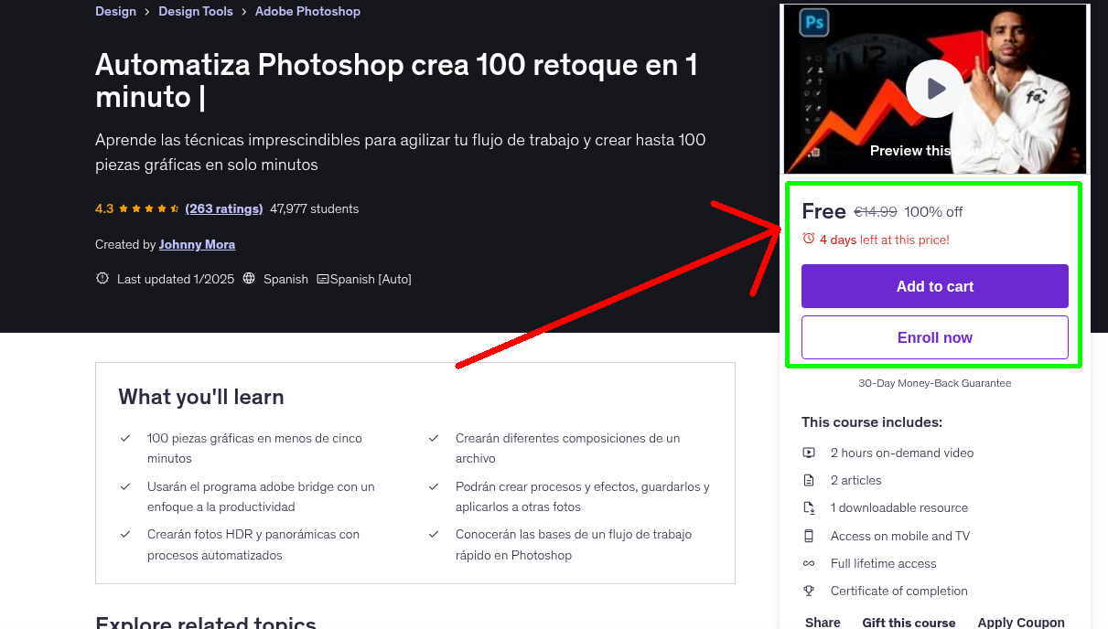 Automatiza Photoshop crea 100 retoque en 1 minuto |