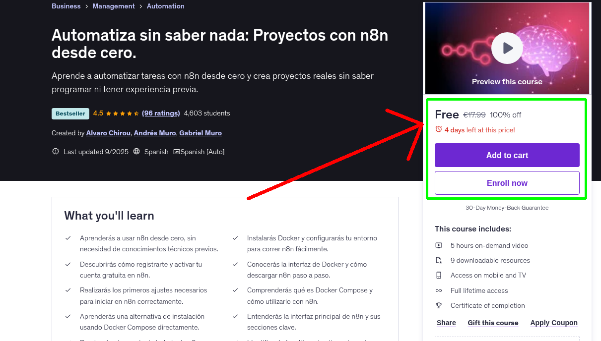 Automatiza sin saber nada: Proyectos con n8n desde cero.