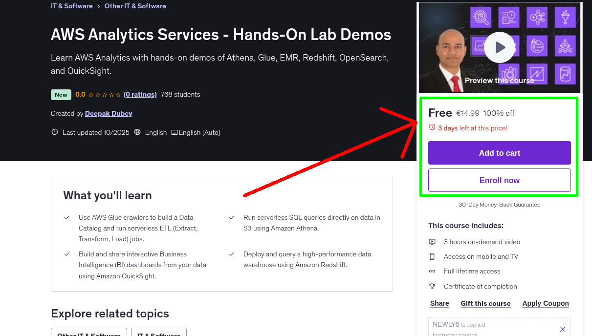 AWS Analytics Services - Hands-On Lab Demos