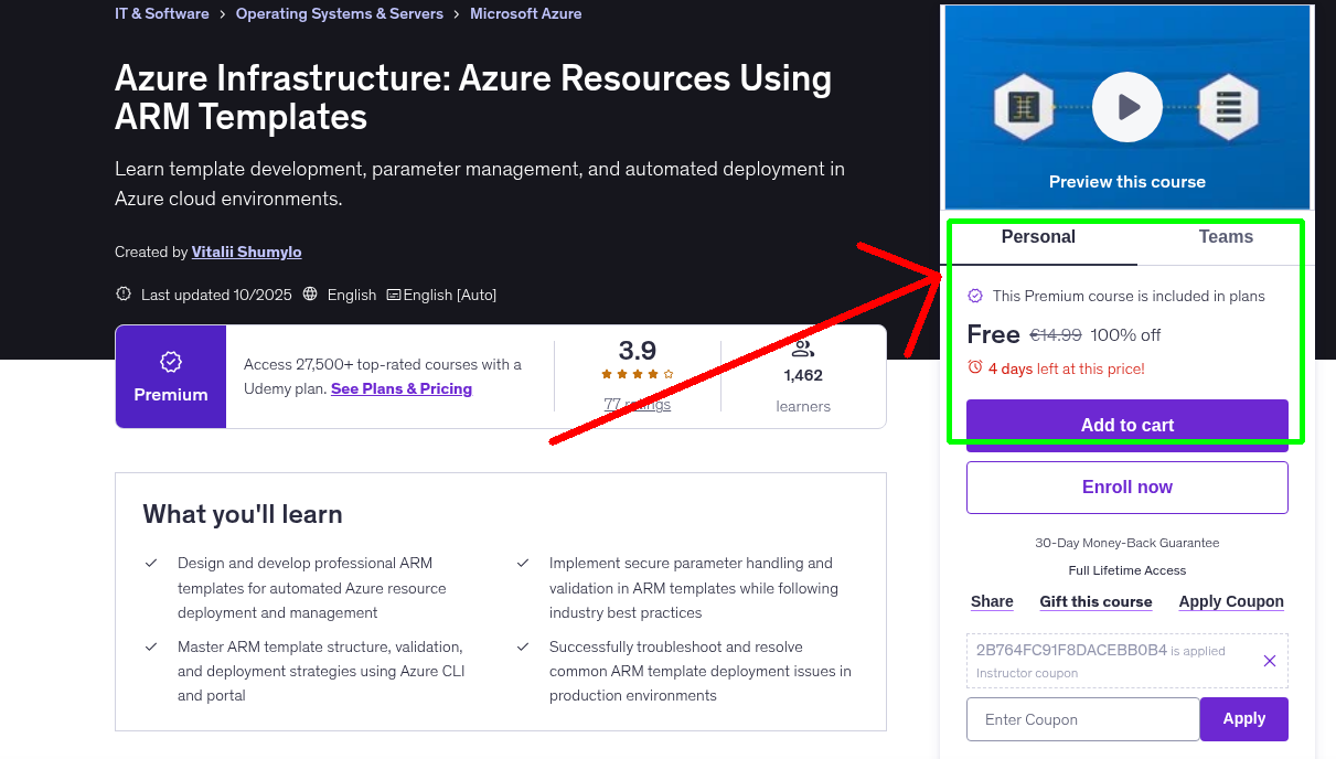 Azure Infrastructure: Azure Resources Using ARM Templates