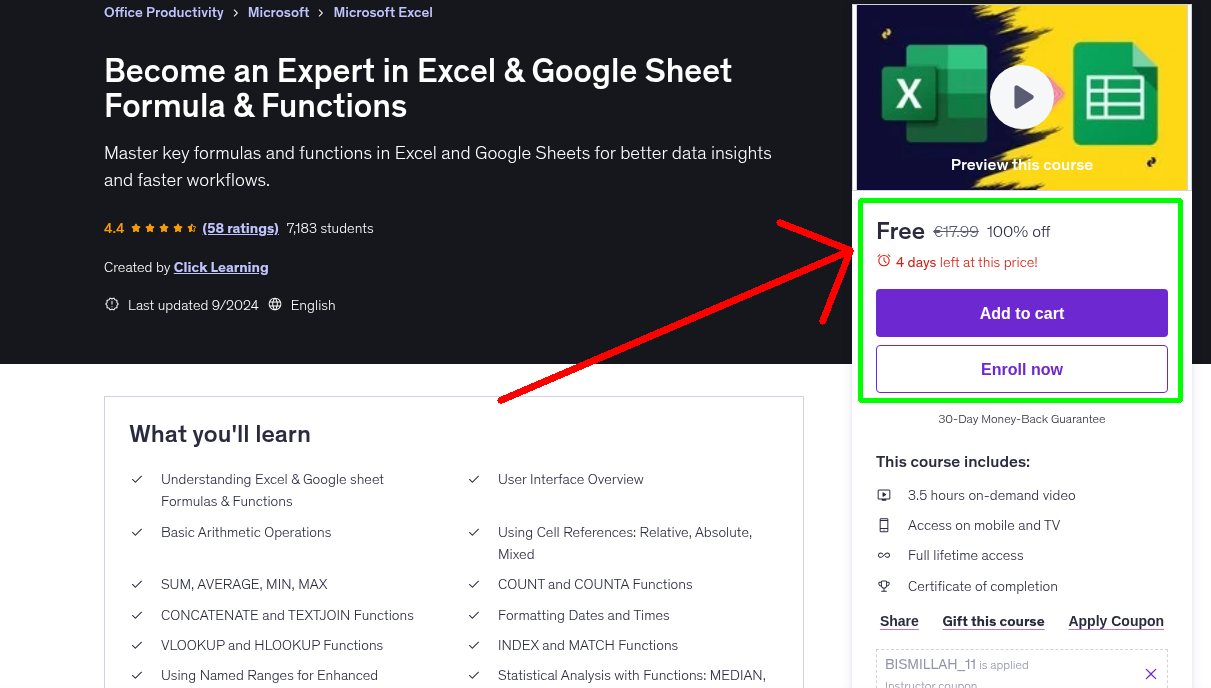 Become an Expert in Excel & Google Sheet Formula & Functions