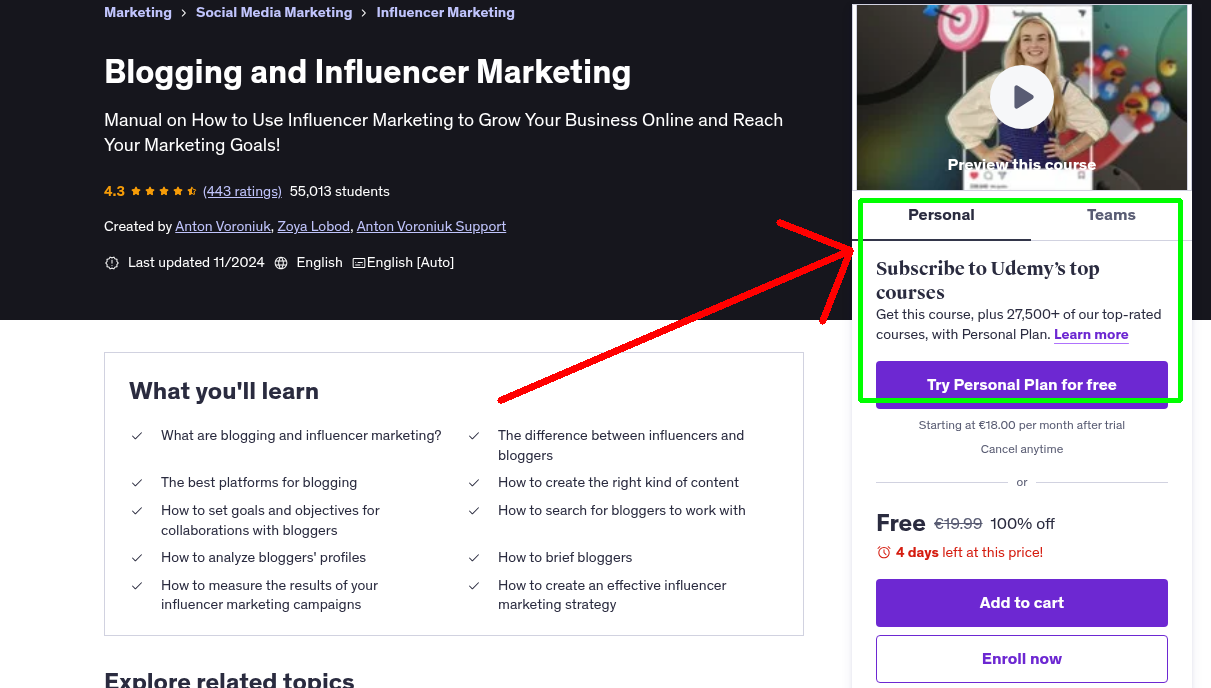 Blogging and Influencer Marketing