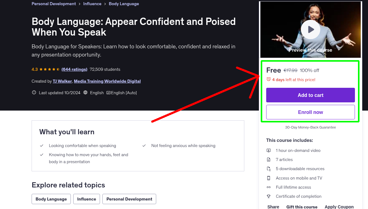 Body Language: Appear Confident and Poised When You Speak