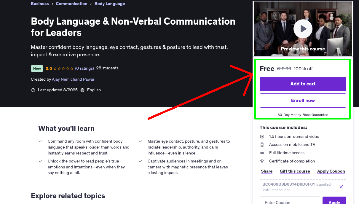 Body Language & Non-Verbal Communication for Leaders