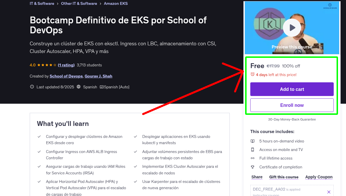 Bootcamp Definitivo de EKS por School of DevOps