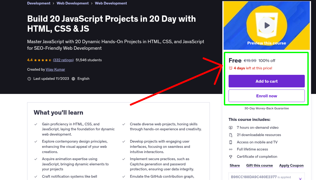 Build 20 JavaScript Projects in 20 Day with HTML, CSS & JS