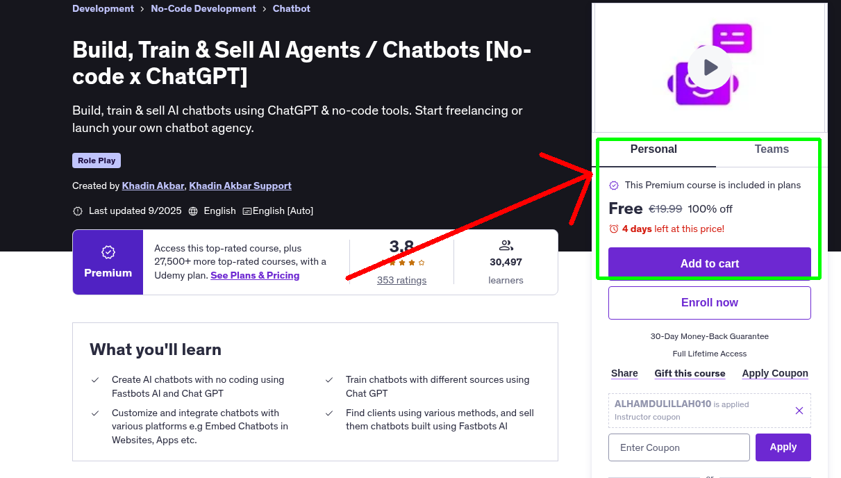 Build, Train & Sell AI Agents / Chatbots [No-code x ChatGPT]